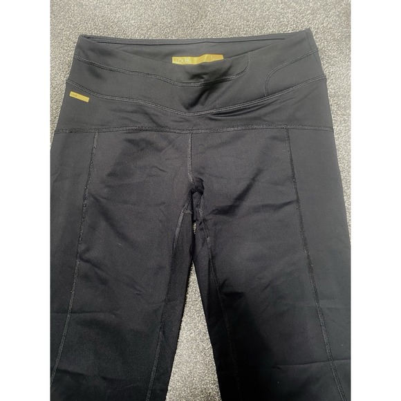 Lole Gray Pants Womens Small Black Stretch UPF 50 Flare Leggings Yoga Running - Picture 2 of 5
